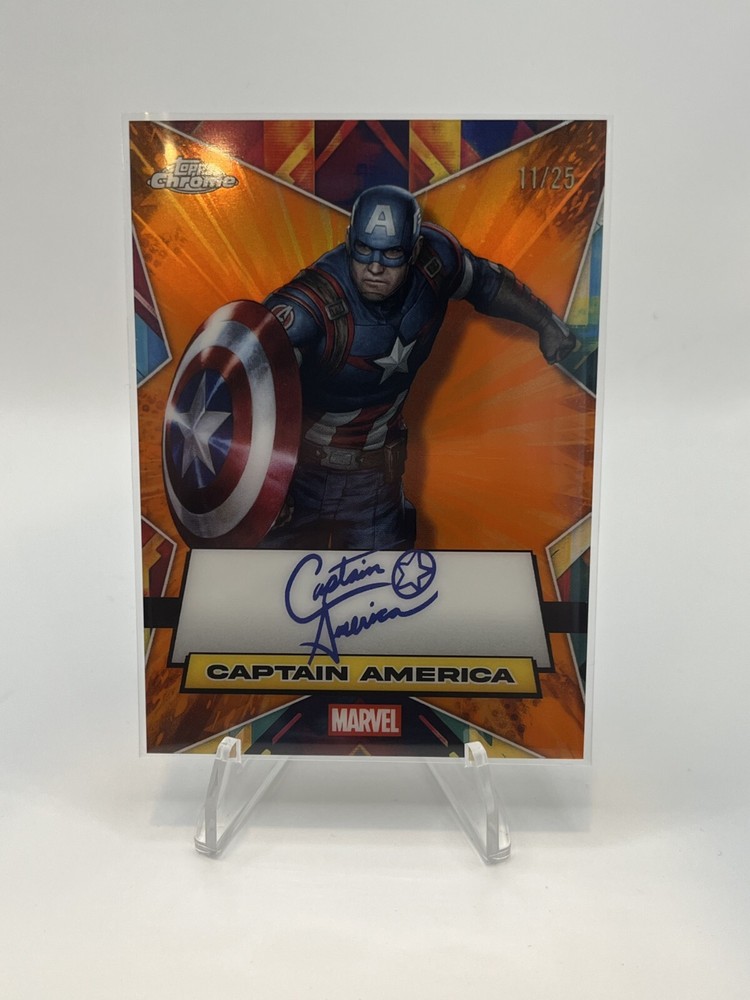 2025 Topps Chrome Marvel - Captain America - FA-CA- #11/25 - Autograph