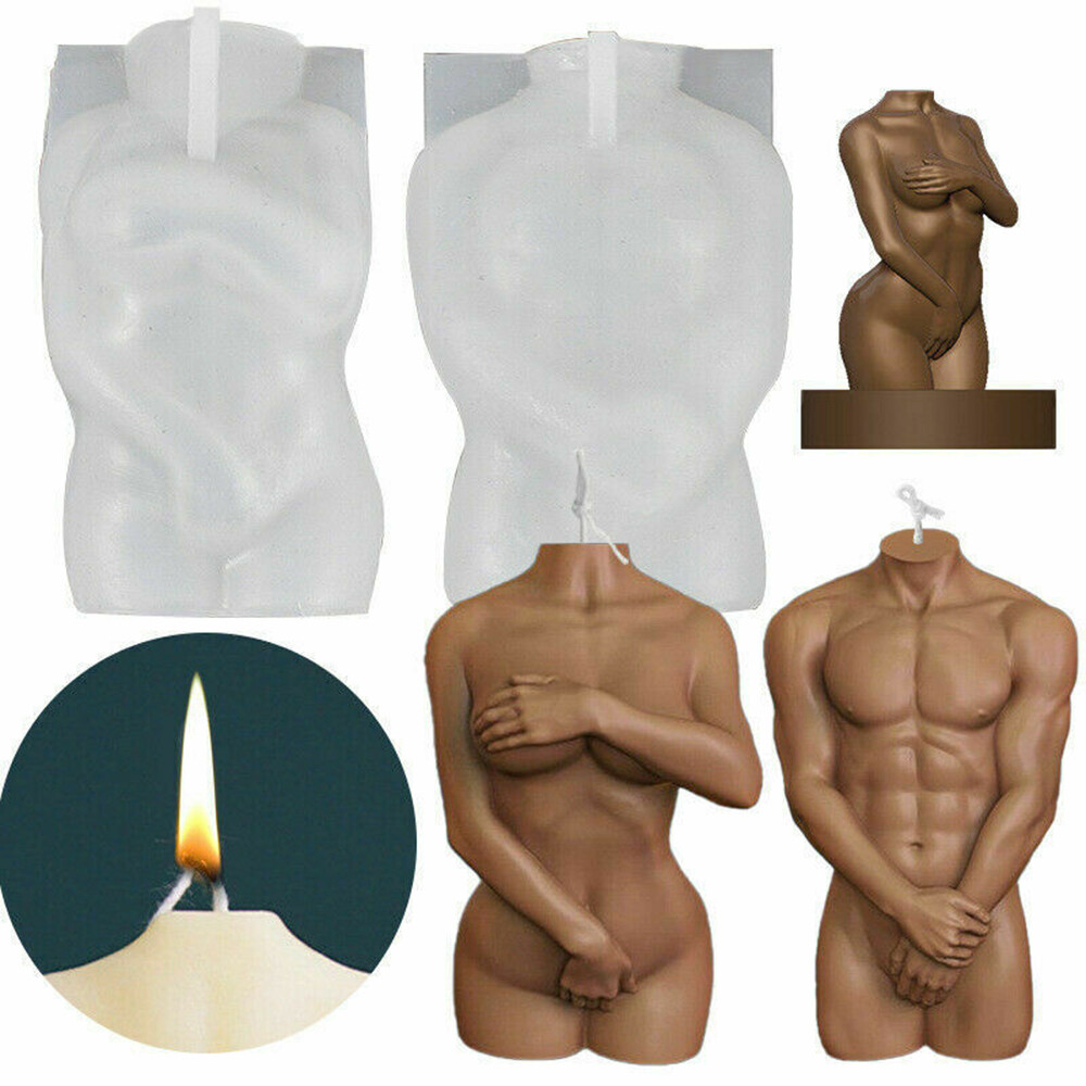 3D Body Silicone Resin Casting Mold Candle Wax Epoxy Making Soap Mould Craft DIY