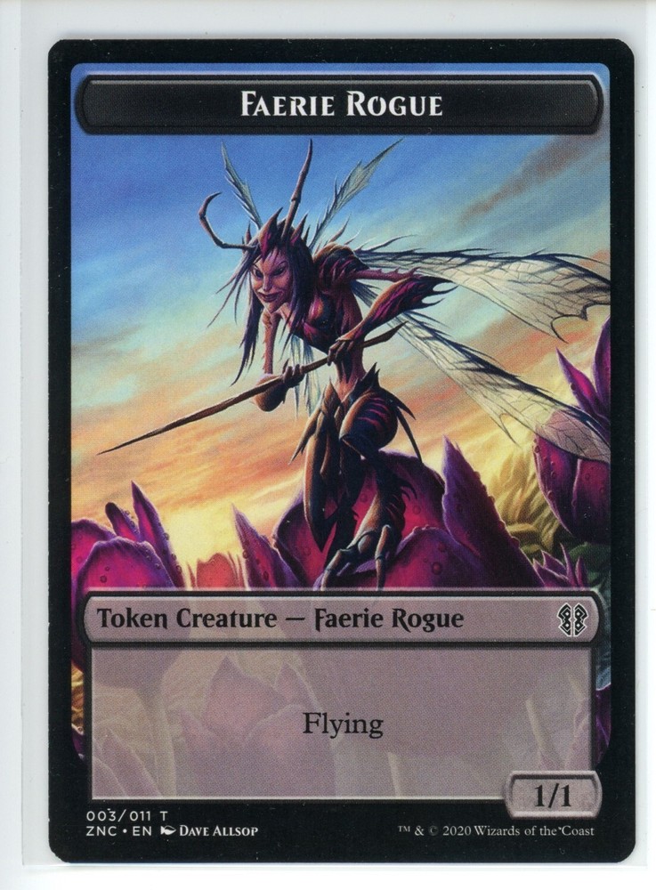 FAERIE ROGUE // GERM DOUBLE-SIDED Zendikar Rising Commander #3//4 ZNC(NM+)(MTG)