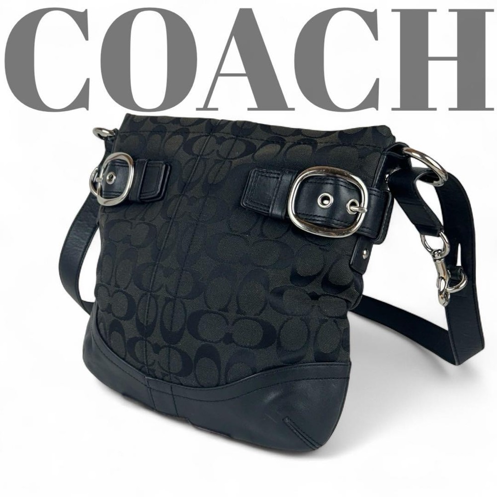 Coach Black Signature Canvas Shoulder Bag Authentic G04202910
