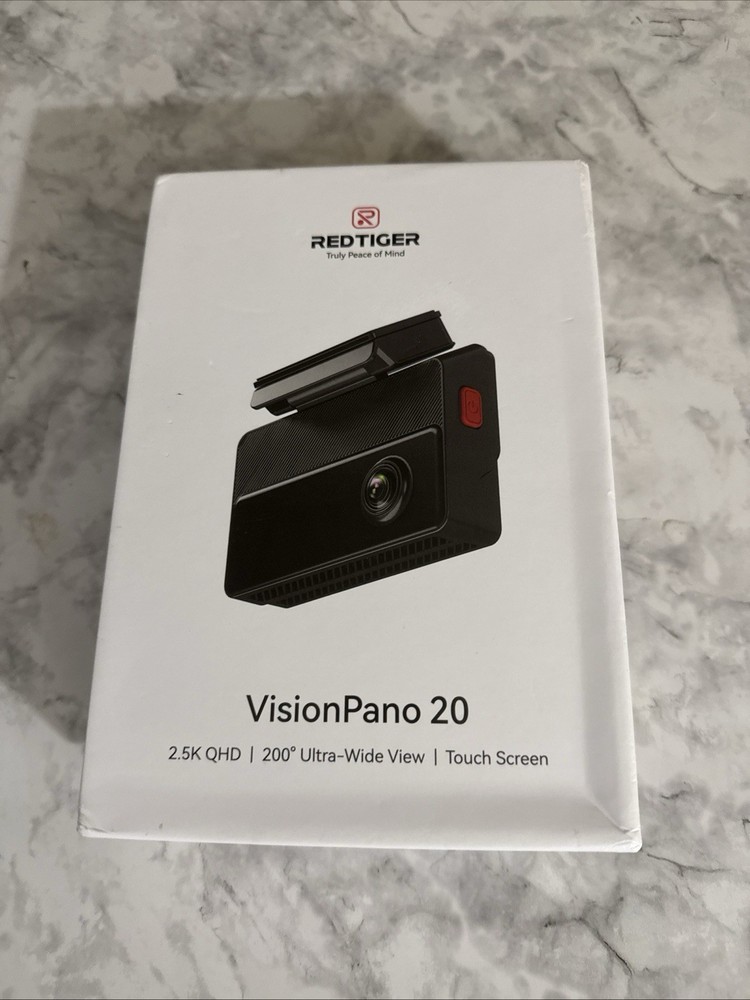REDTIGER Dash Cam VisionPano 20, 2.5k+2.5k+1080p Extra-Wide FOV