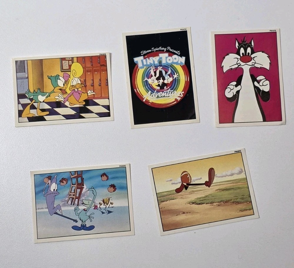 Vintage Panini Tiny Toon Adventures 5 Sticker Set