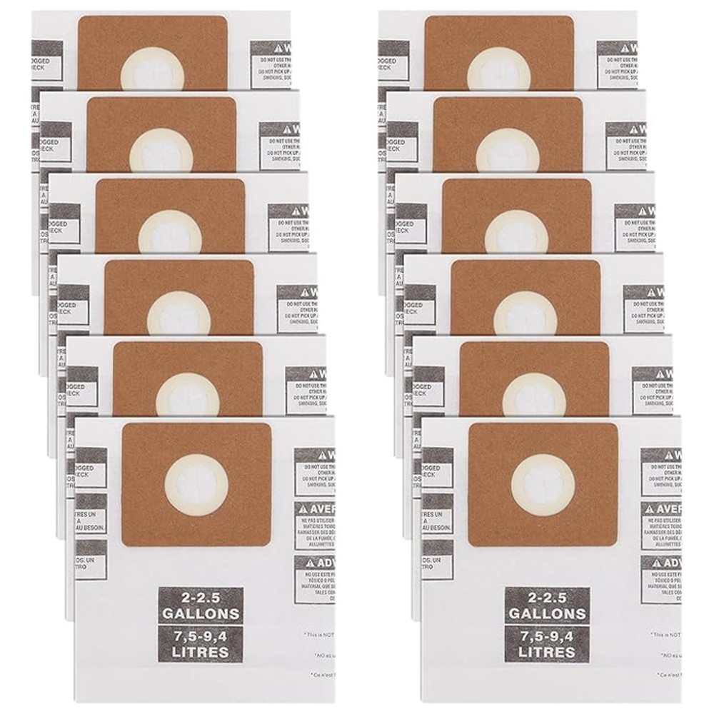 Type B Bags For Shop Vac 2-2.5 Gallon Dust Collection Bag Part# 90668/9066833