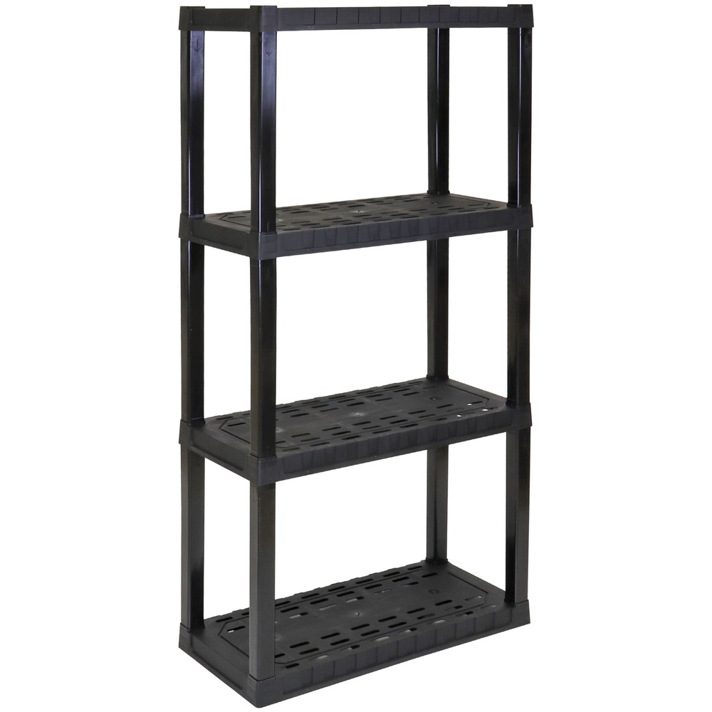 Hyper Tough 4-Tier Plastic Shelves, W30 x D14 x H56