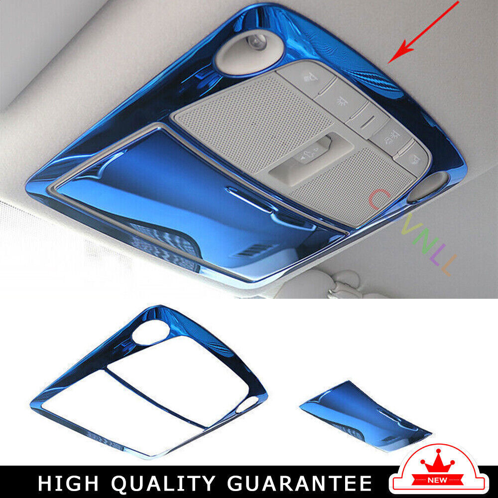 Inner Front Reading Lamp Frame Cover Trim For Nissan Sentra Sylphy 13-19 Blue 2x