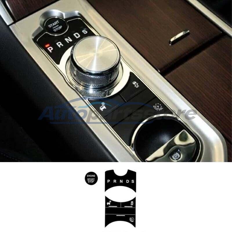 Control  Button Sticker Trim For Jaguar XF 12-15 Console Gear Mode 6PCS Black