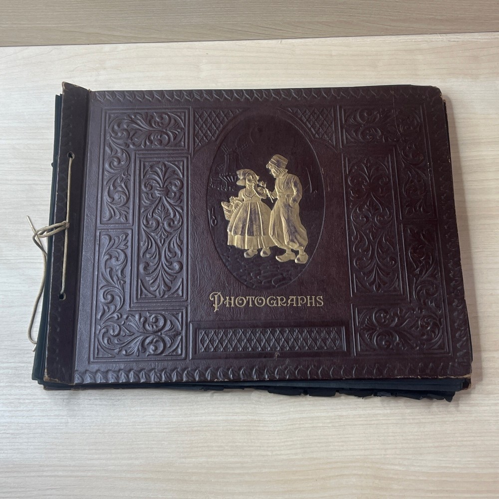 Vintage Black & White Family Photo Album 92 Photos Family Babies Vacation 1940's