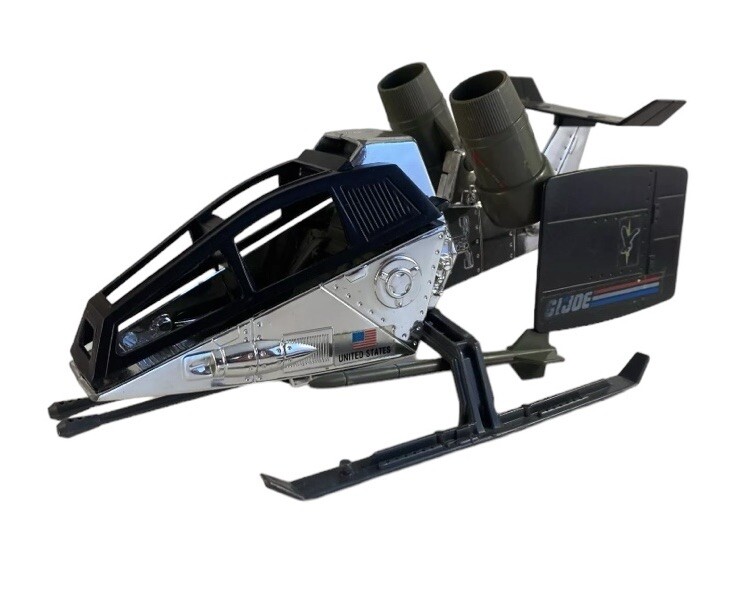 Chrome Sky Hawk Sky Patrol 100% Complete G.I. Joe 1990 Hasbro Vehicle Broke Read