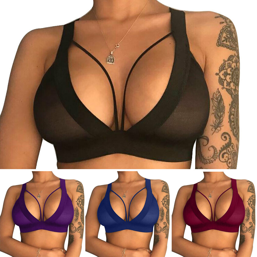 Ladies Sexy Lingerie Harness Bra Top Push Up Underwear Ladies Bralette Plus Size
