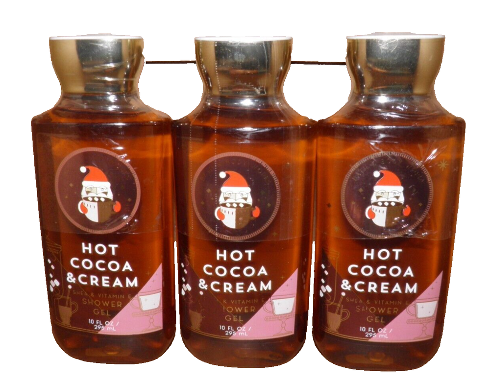 3 Bath & Body Works HOT COCOA & CREAM Shower Gel Body Wash Sealed