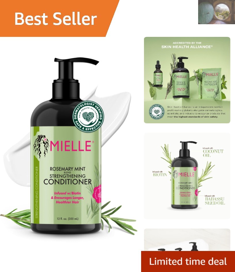 Rosemary Mint Biotin Conditioner 12 Oz for Strong Hydrated Hair