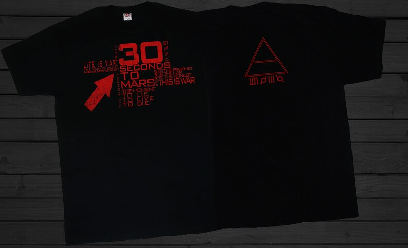 New D T G printed T-shirt - 30 Thirty Seconds to Mars