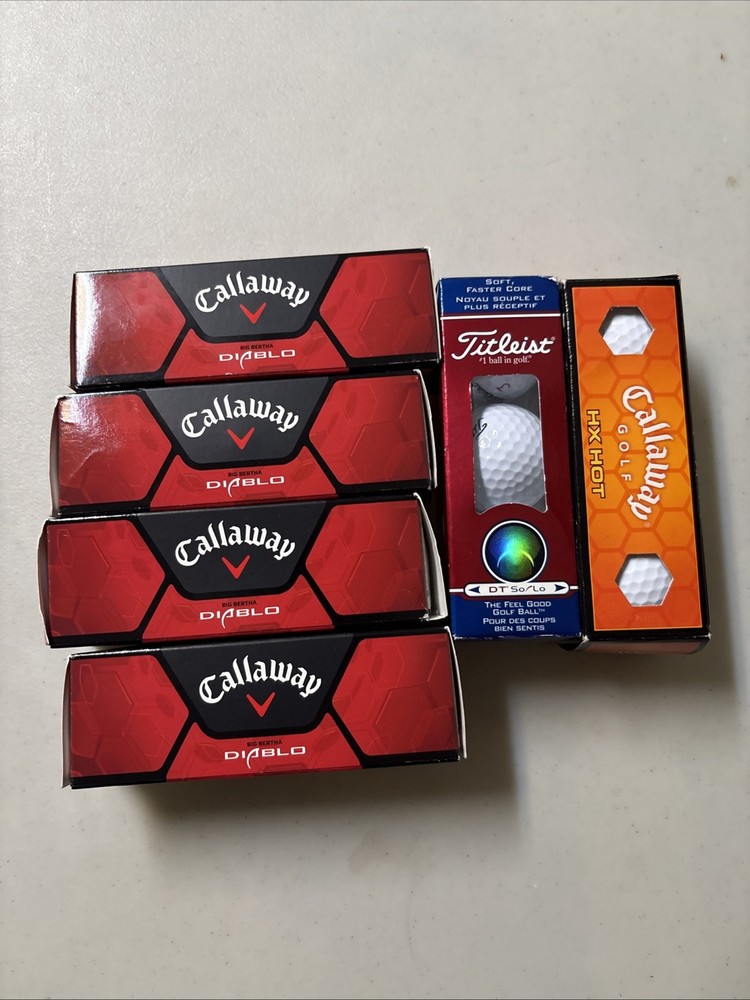 Callaway Big Bertha Diablo Golf Balls 1 Dozen Plus 3 HX Hot 3 Titleist DT So Lo