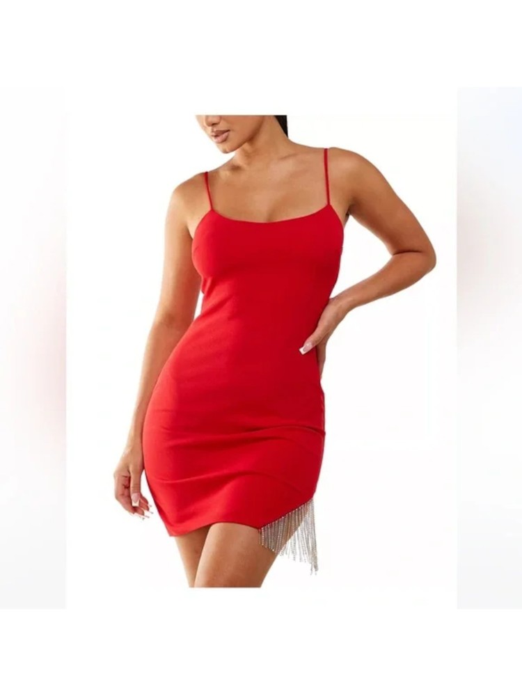 CITY STUDIO Womens Red Lined Slip-style Spaghetti Strap Mini Dress 15