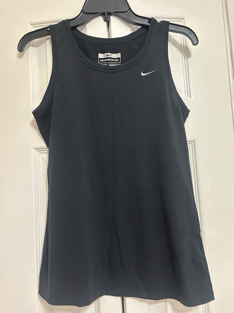 Nike FITDRY Women's Black Sleeveless Breathable Athletic Tank Top Size M