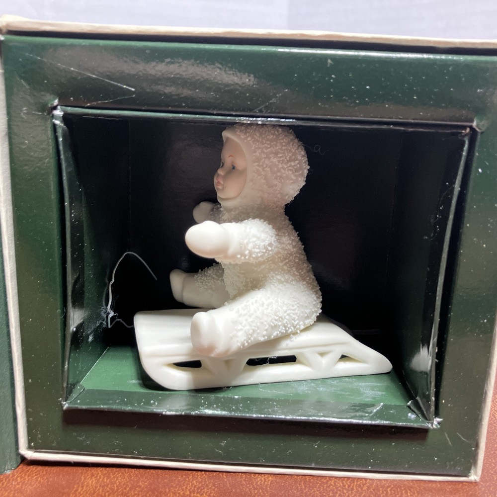 Snowbabies Dept. 56 Snowbaby on Sled 1988 In Box Department 56 7955-3