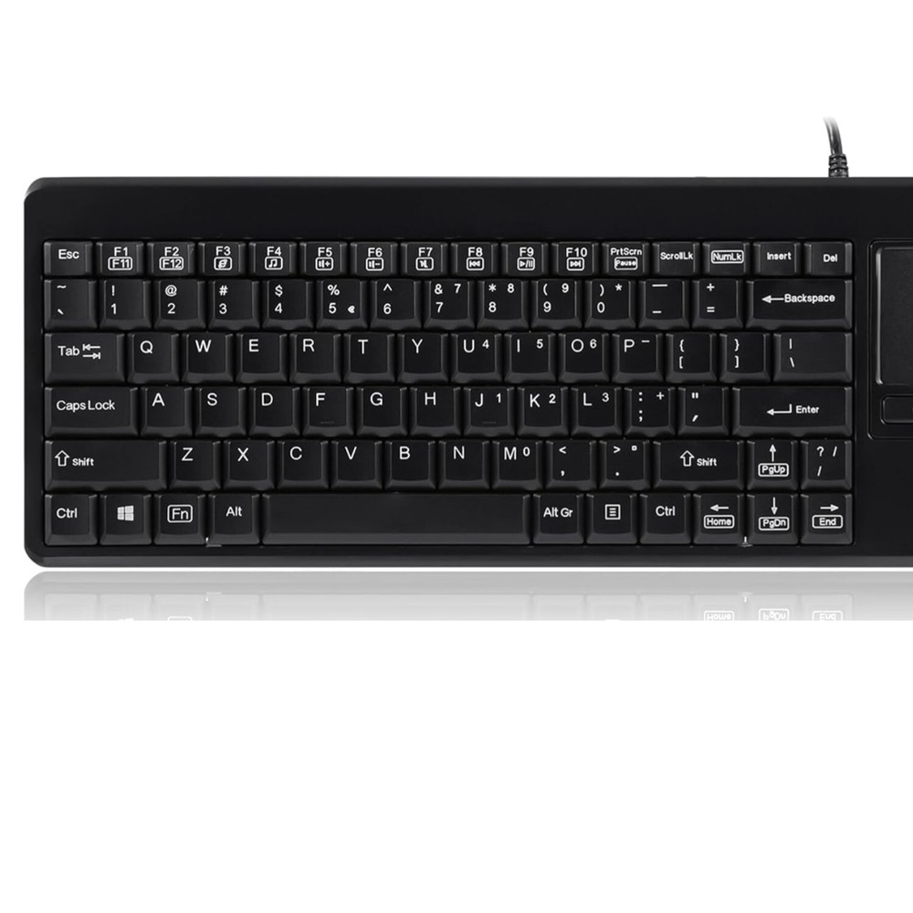 PERIBOARD-515H USB Touchpad Keyboard for PCs with Hotkeys and Hub