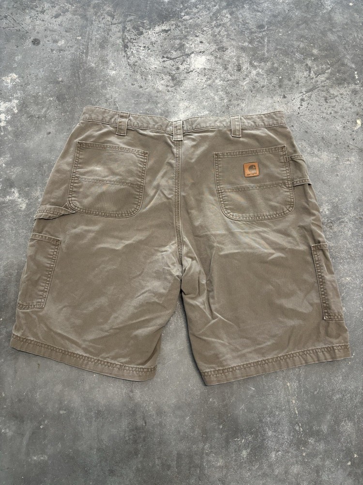 Carhartt Men's Size 36 Light Brown Canvas Work Shorts B147 LBR, Vintage