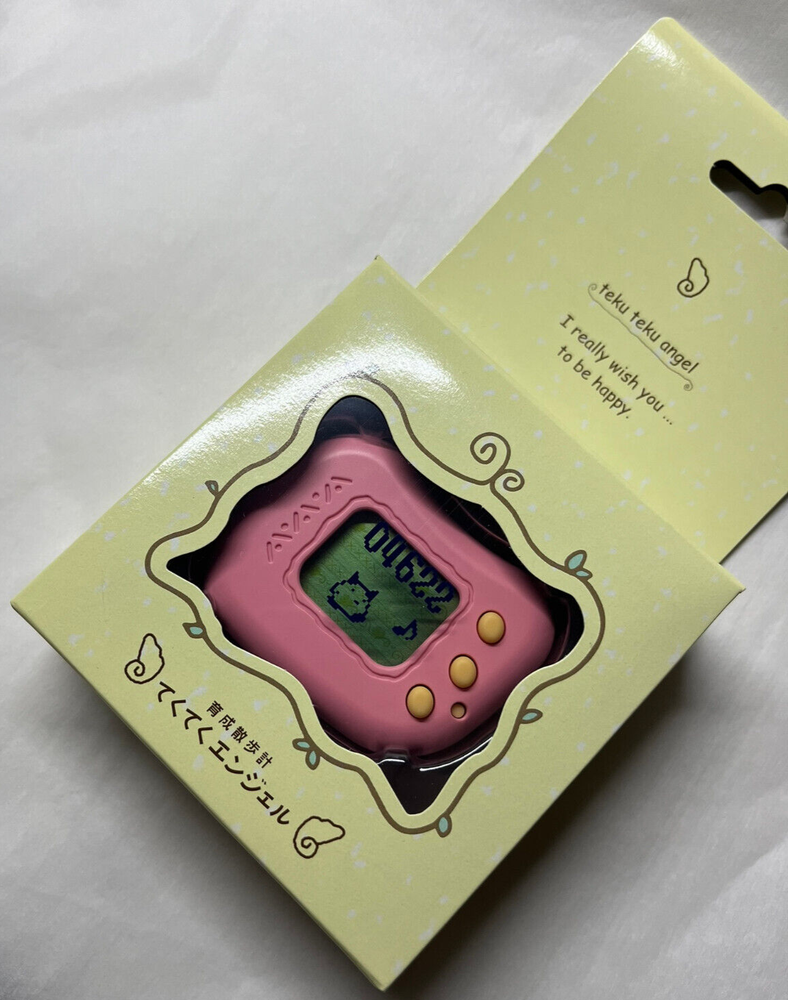 Teku Teku Angel Pedometer Virtual Pet - Step Counter - Pink, New, US Seller