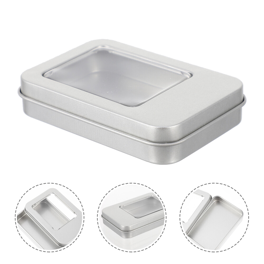 10 Pcs Mini Tinplate USB Flash Drive Storage Case Organizer Box