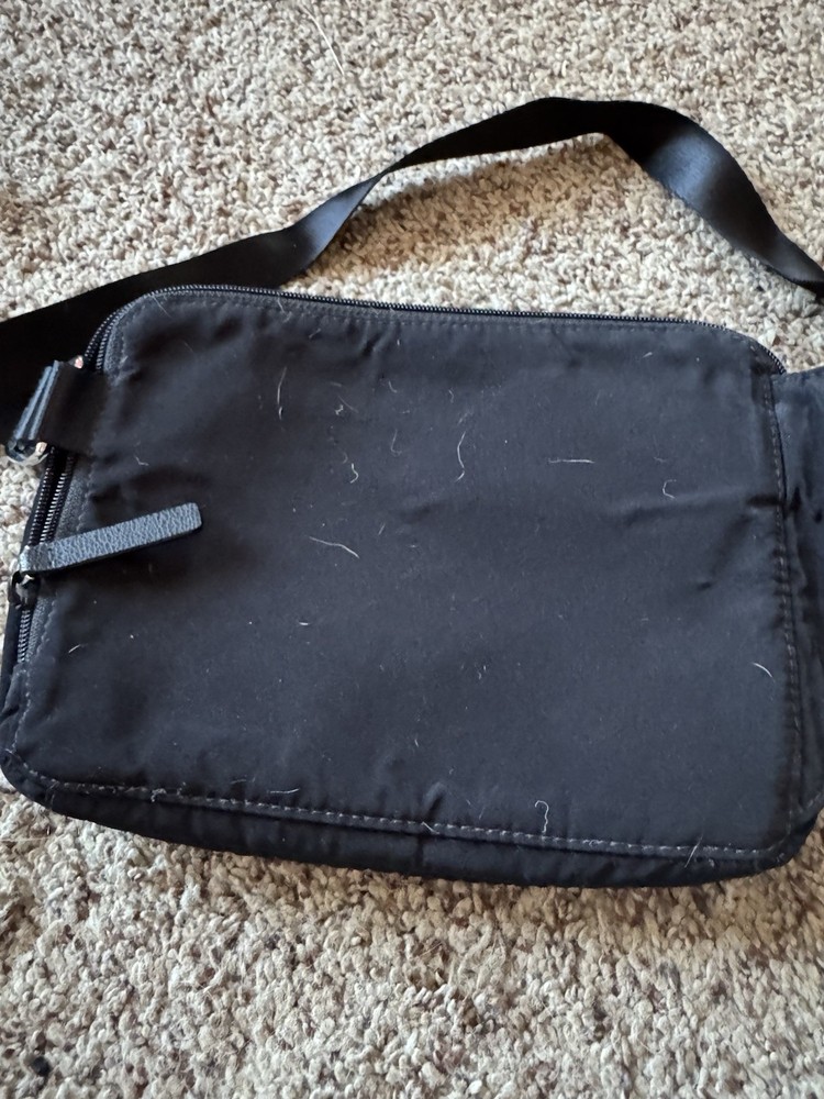 Vera Bradley Black Belt Bag Quilted Fanny Pack Crossbody Small Excellent
