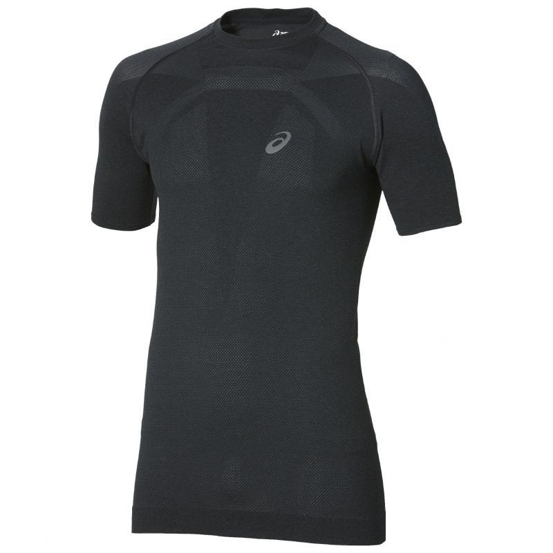 ASICS Mens Compression Short Sleeve T-Shirt Grey Running Seamless Performance