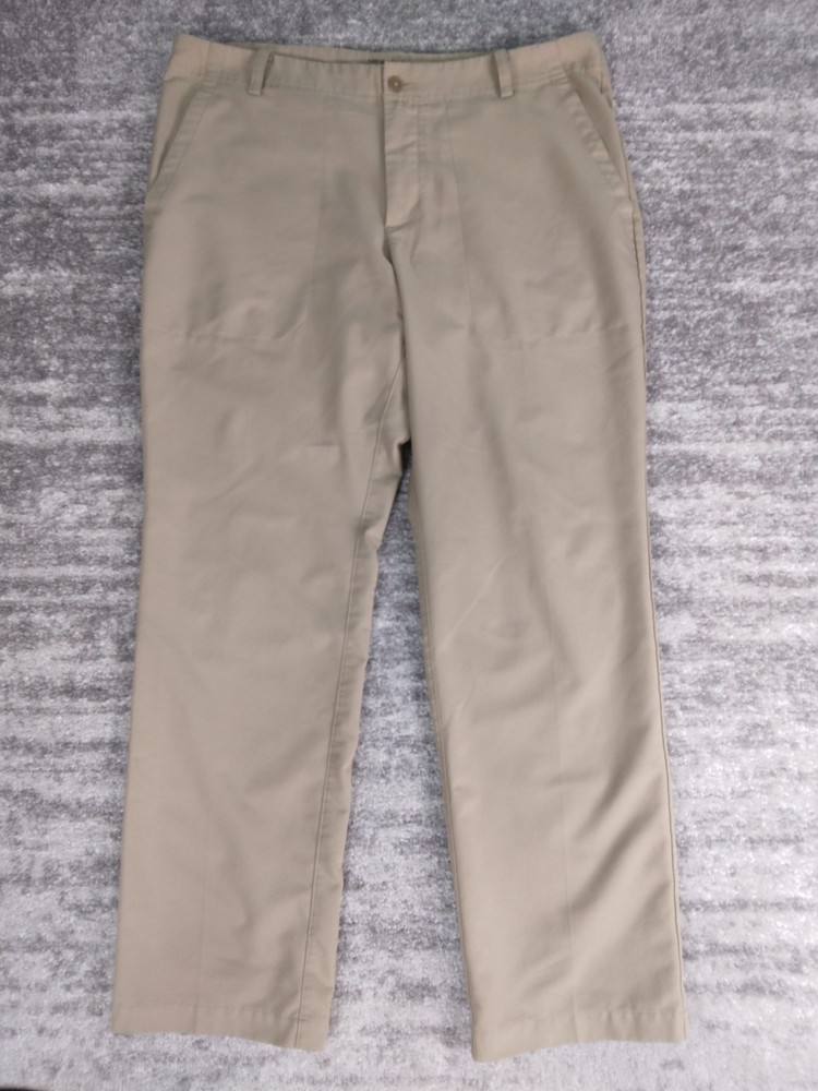Nike Golf Pants Men's 34 Tan Dri-Fit Standard Fit Flat Front 34x29