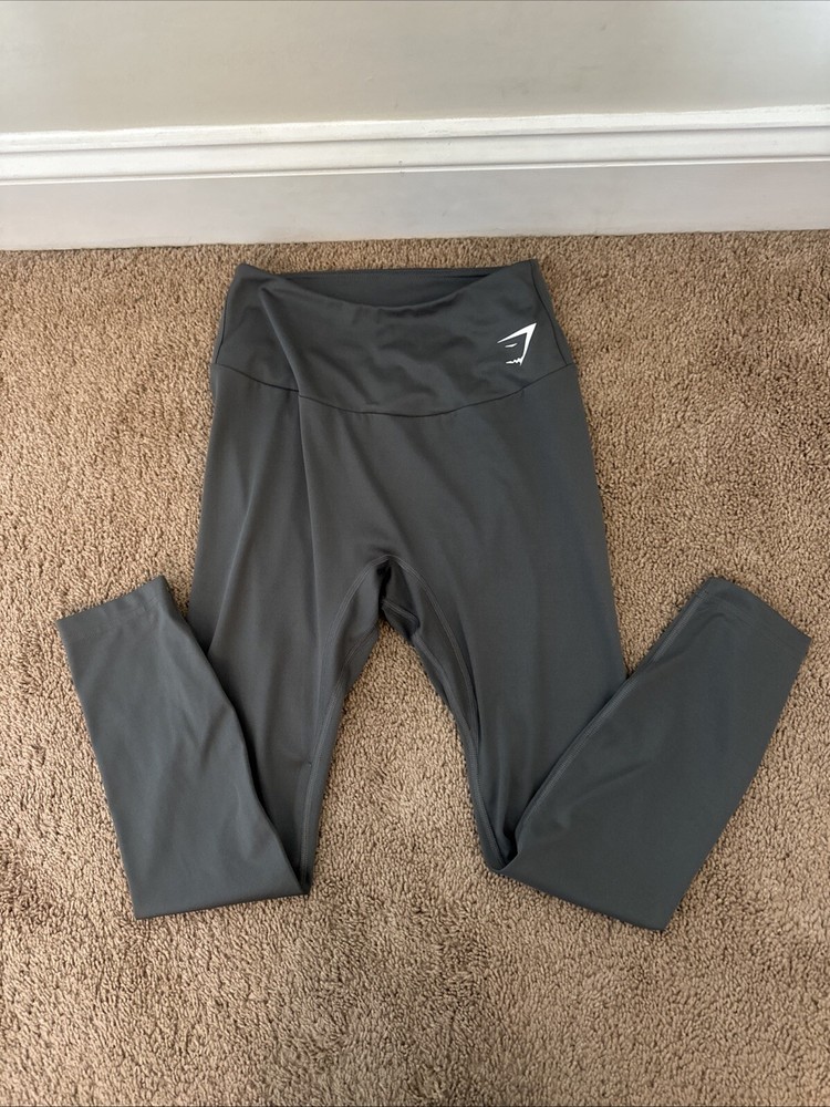 Gymshark Womens Seamless 7/8 Cropped Leggings Grey Size Medium B1A1V