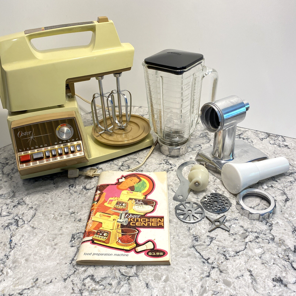 VTG Oster Kitchen Center 12-Speed Retro Mixer Grinder Blender Tested Works