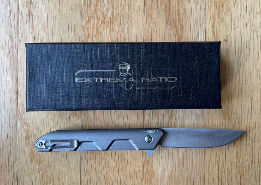 Extrema Ratio Ferrum E Linerlock Tactical Mud Aluminum Folding Knife New in Box*