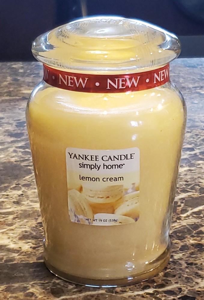 Rare Retired Yankee Candle Lemon Creme 19oz 100-135 Hours