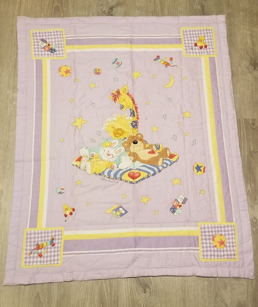 Vtg Little Suzy’s Zoo Baby Blanket Quilt By Suzy Spafford 41