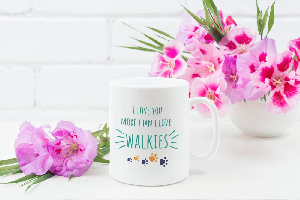 Pet Lover Mom Coffee Mug I Love You More Than Walkies Mothers Day Gift Dog Mom