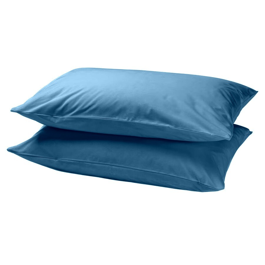 WAREHOUSE CLEARANCE SALE - QUEEN SIZE PILLOW CASE SOLID ROYAL BLUE MICROFIBER-image