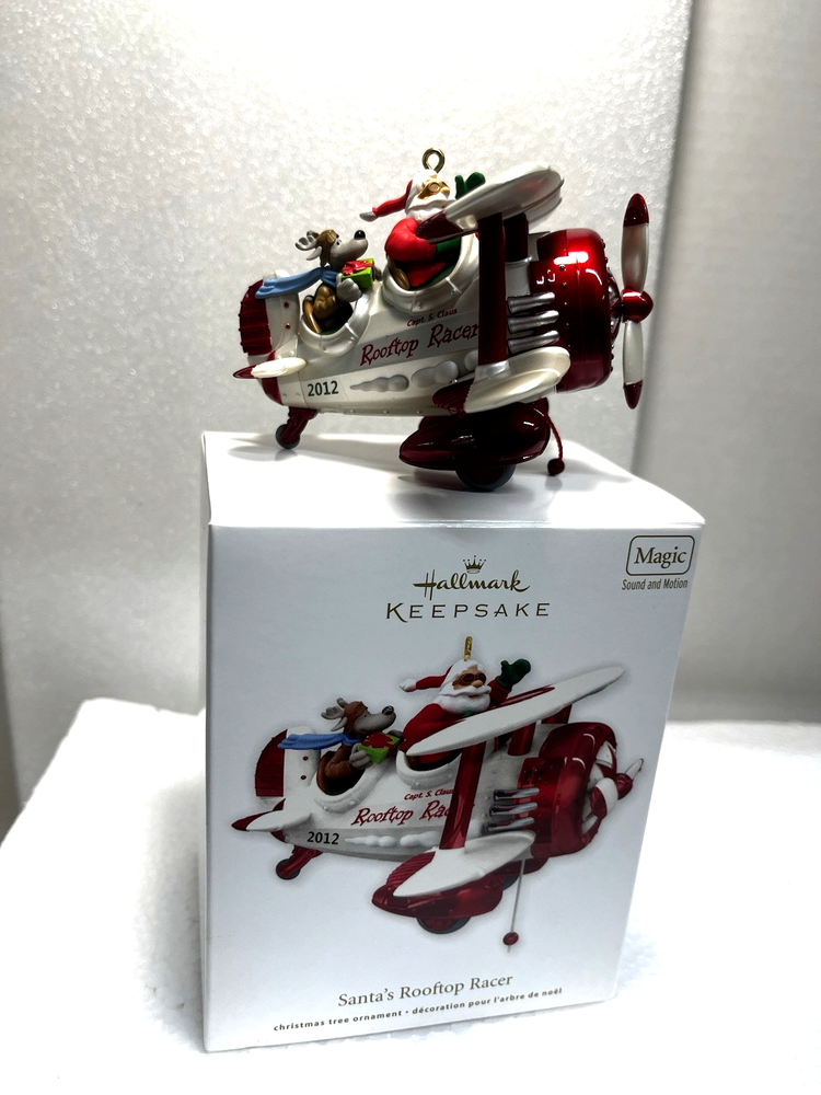 2012 Hallmark Santa’s Rooftop Racer Keepsake Ornament with Magic Sound and Motion