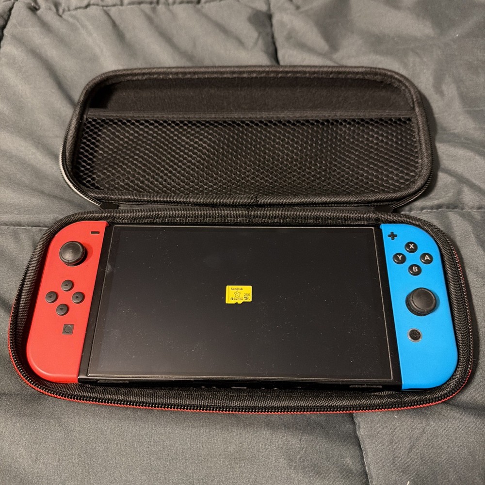 Nintendo Switch OLED 64GB White Model Console with Travel Case