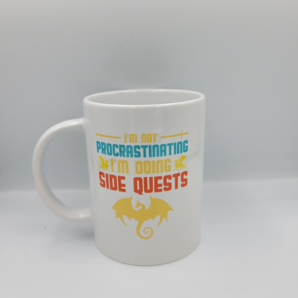Gamer Procrastination Mug I'm Doing Side Quests Funny Video Game Gift 15oz