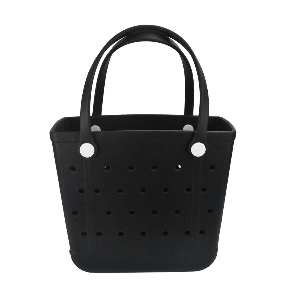 Large Washable Moisture-Resistant Rubber Beach Tote Bag with Open Hole Design