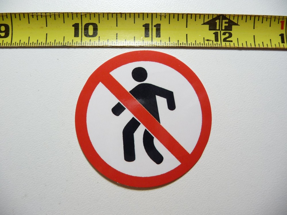 No Trespassing Decal Sticker - Prohibited Work Access Job Zone Sign