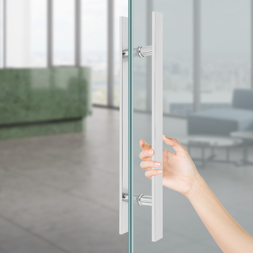 Double Sided Stainless Steel Push Pull Sliding Barn Door Handle Pair