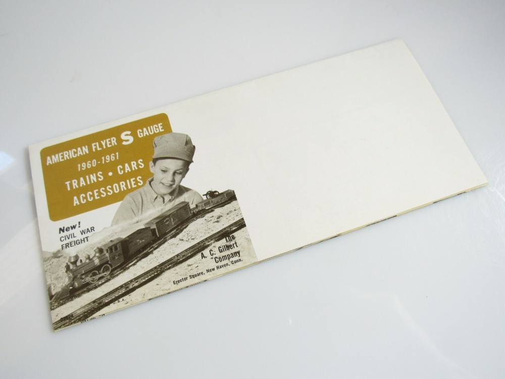 Orig. 1960-1961 AMERICAN FLYER S Trains Accessories Foldout Catalog EXCELLENT