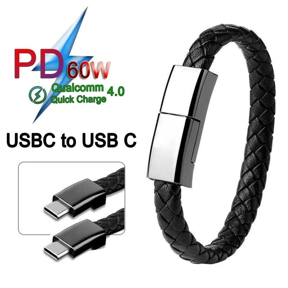 USB C Bracelet Cable Type C to C Fast Charging Braided Fashion Cord