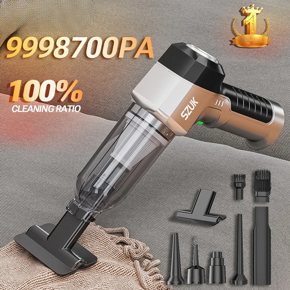 Car Vacuum Cleaner Strong Suction Cordless Wireless Cleaner Portable HandHeld