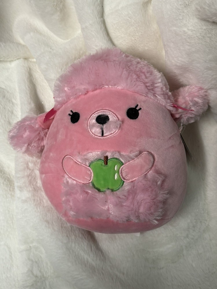 Back to School Chloe the Poodle Squishmallow Plush Pink 8” Kellytoy 2021 NWT-image