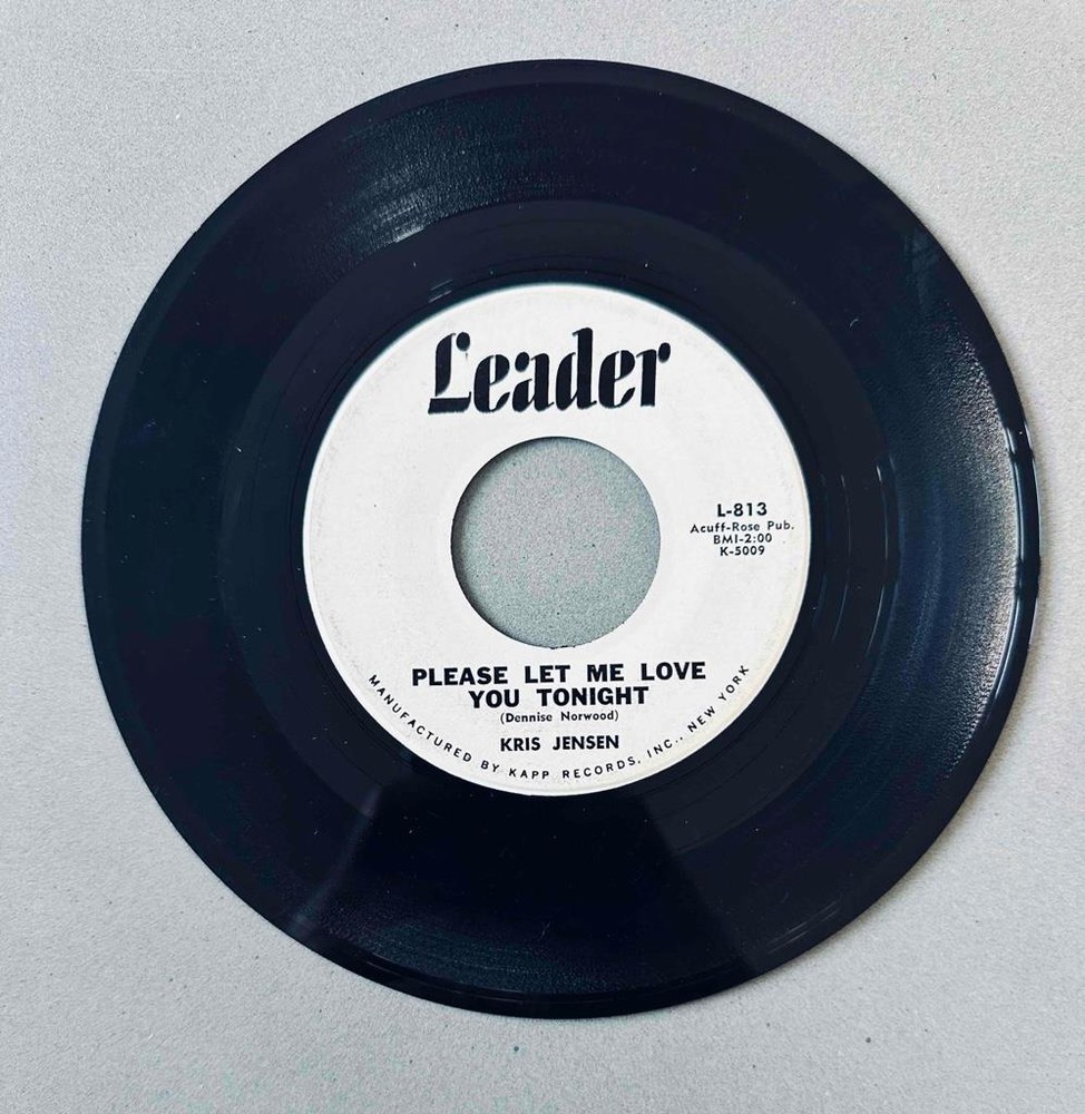 Teen Rocker 45 Kris Jensen - Let Me Love You Tonight/Daddy Don't Like Me Leader