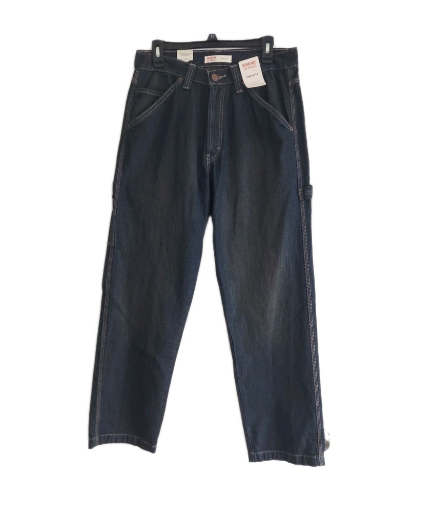 NWT Men’s LEVI Strauss Signature CARPENTER Blue Denim JEANS Size 32x32