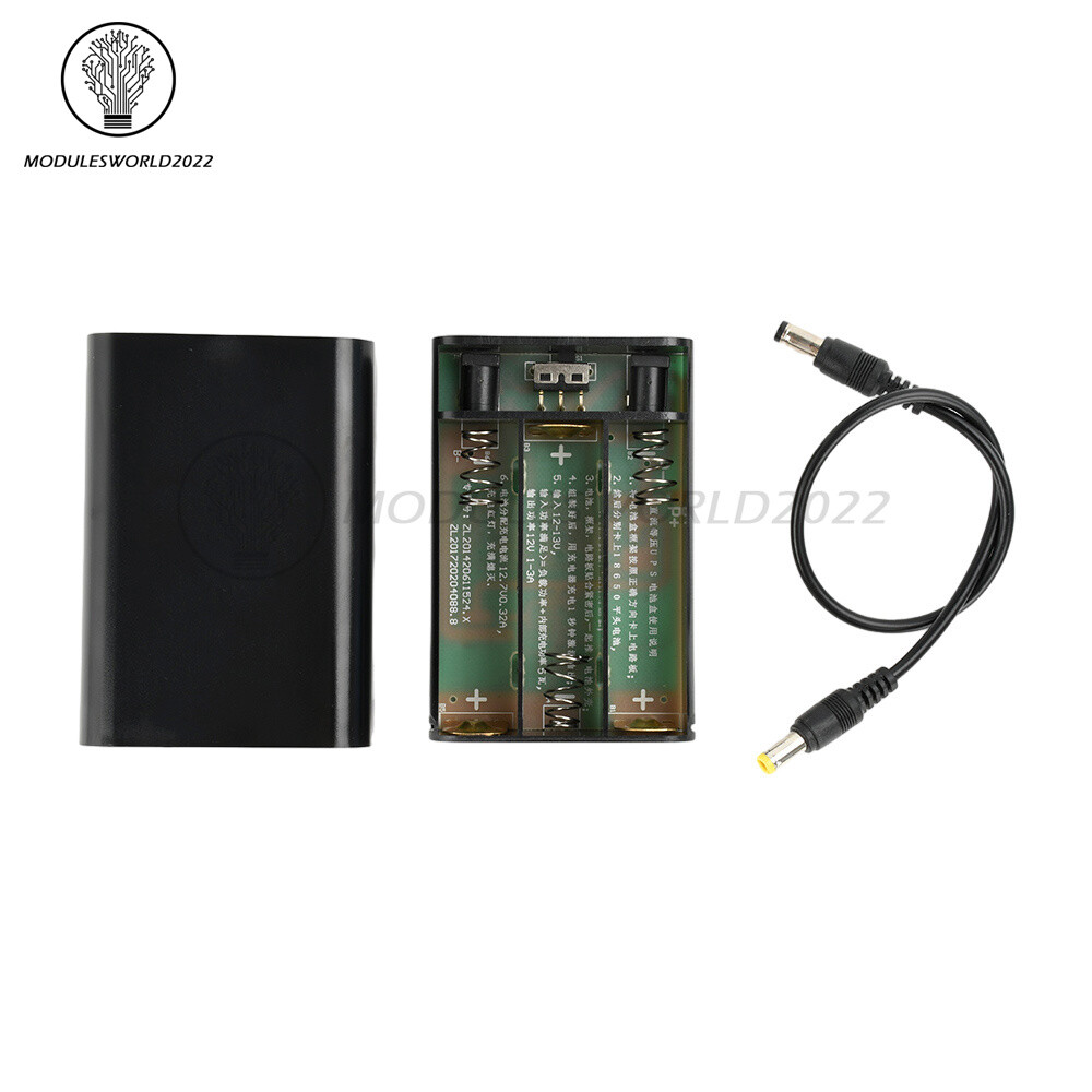 DC 12V Rechargeable Power Bank Case UPS Battery Box DIY Kit for 3x18650 Battery