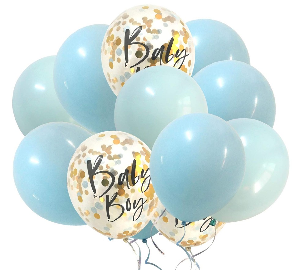 12inch Blue Baby Shower Balloons for Boy TSOTU Party Decorations Baby Blue