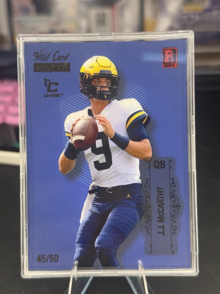 J.J. McCarthy Wild Card Matte Rookie /50  Chase Color Match