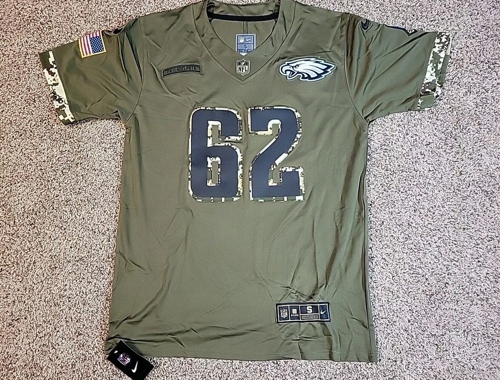 Jason Kelce Philadelphia Eagles Salute To ServicStitched Jersey 44 S/M NEW